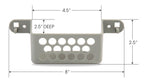Dog waste bag dispenser wall mount showing dimensions