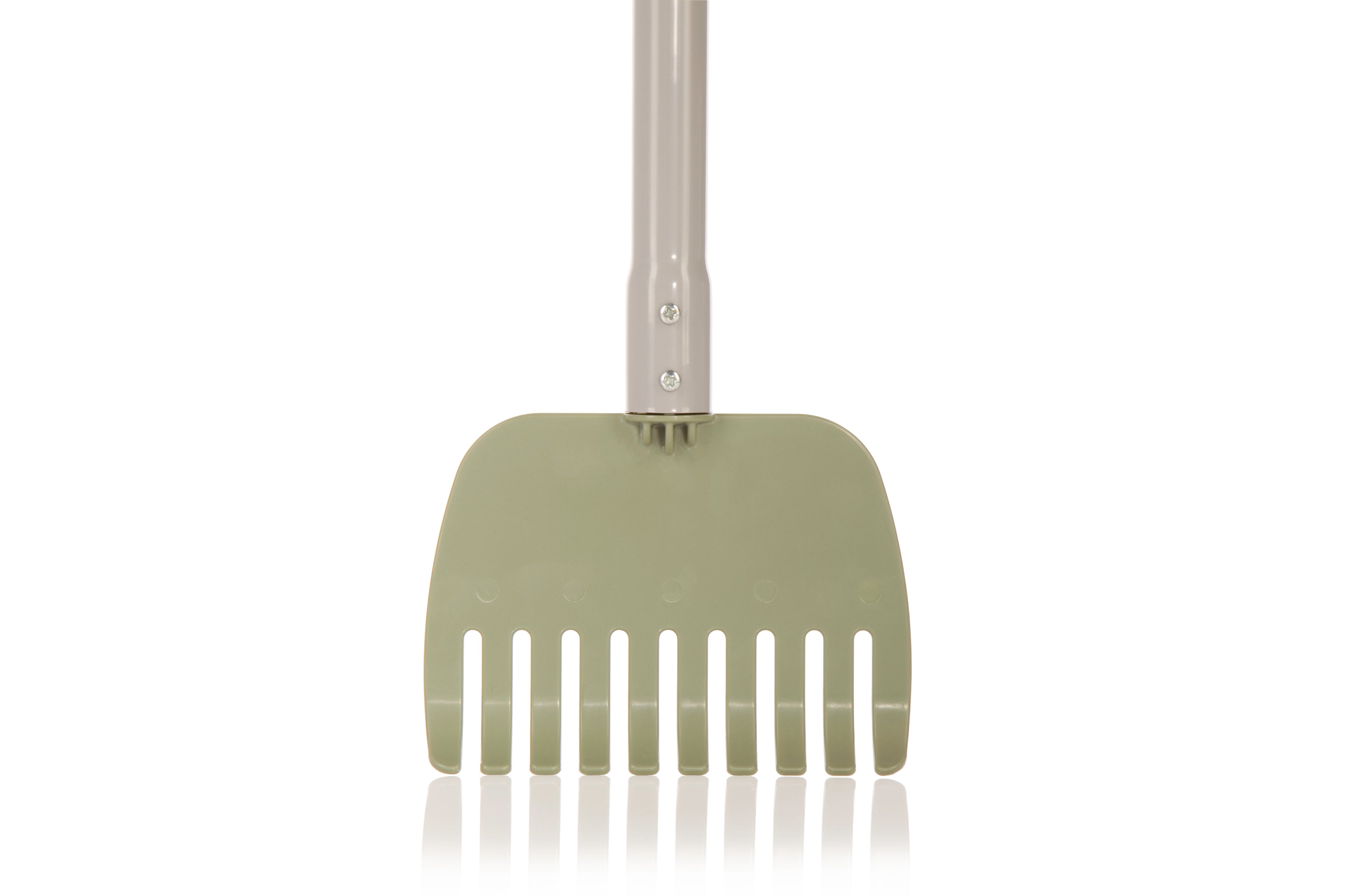 Rake head replacement part attached to adjustable pole